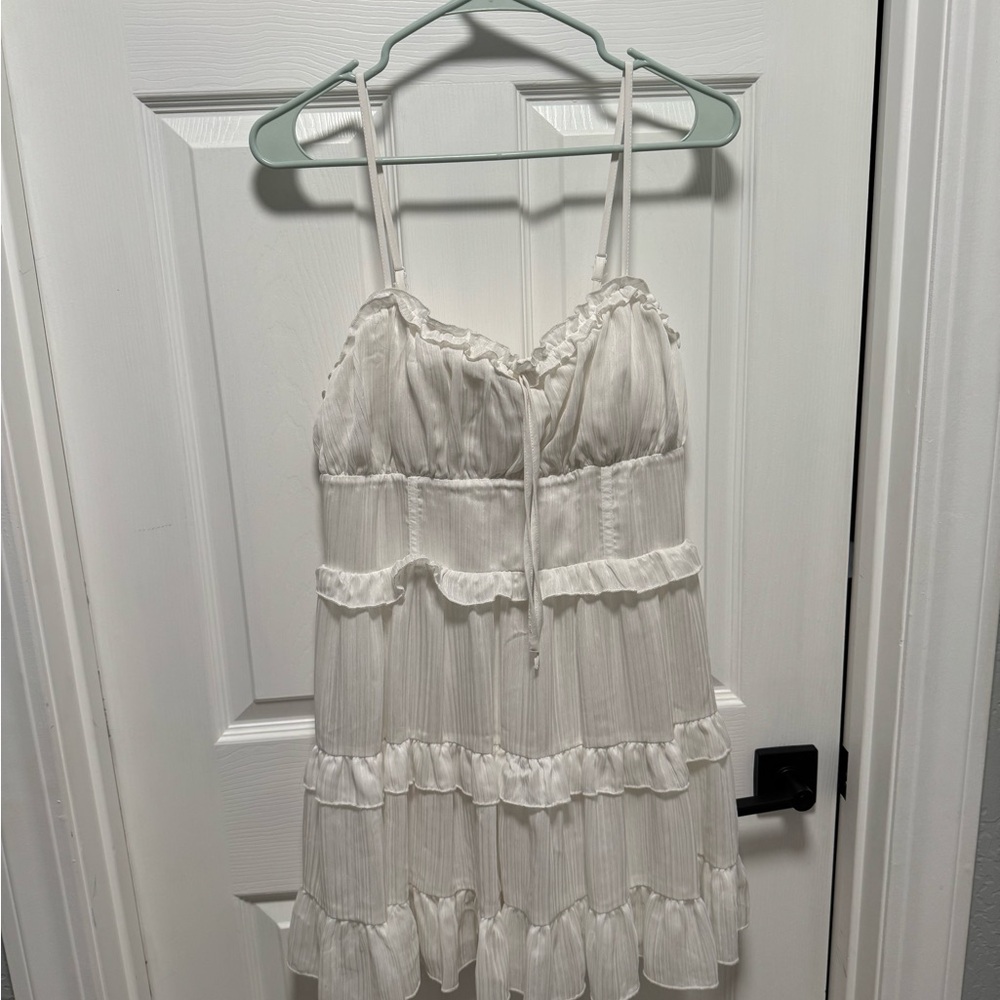 Wild Fable White Ruffled Dress
